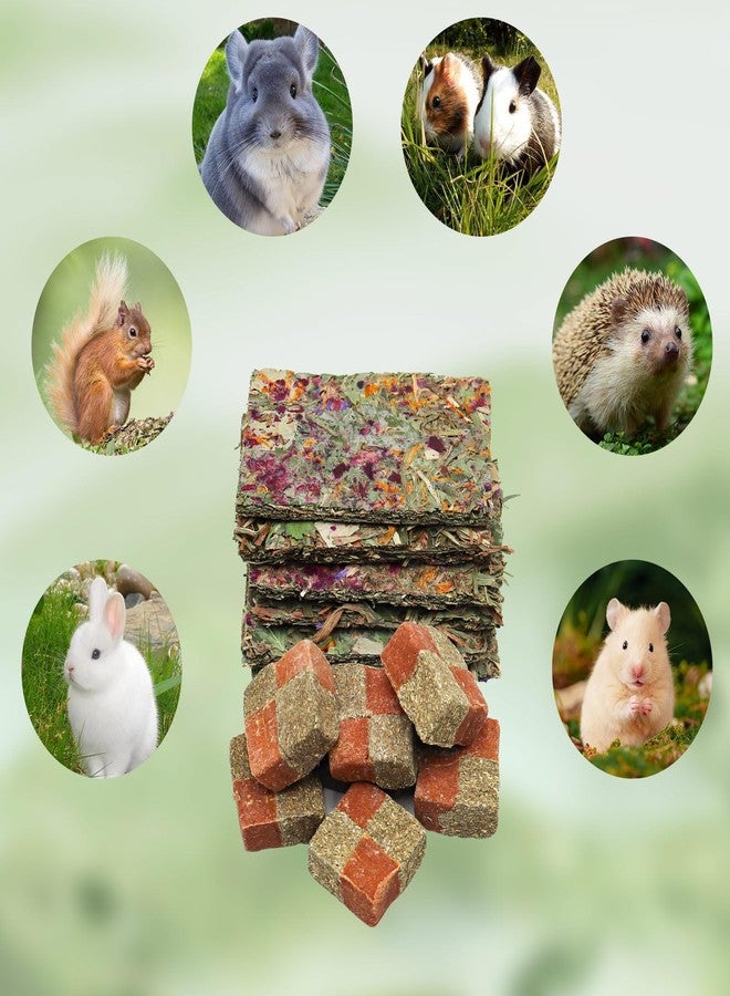 MHLLGN 12 Pack Timothy Hay Treats, Timothy Hay Cubes and Chips, Natural Chew Toys for Teeth, Chewing Stuff for Bunny, Hamster, Guinea Pig, Chinchilla, Rabbit, and Other Small Animals - Image 5